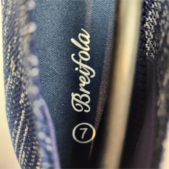 New Navy Blue White Ballet Flats Shallow Pointed Toe Breathable Mesh Size 7 - Picture 8 of 8